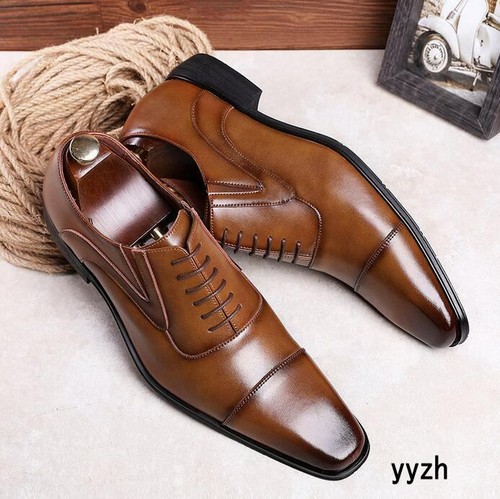 Details about / Men/'s Formal Business Casual Patent Leather Party Wedding Lace Up Dress Shoes @