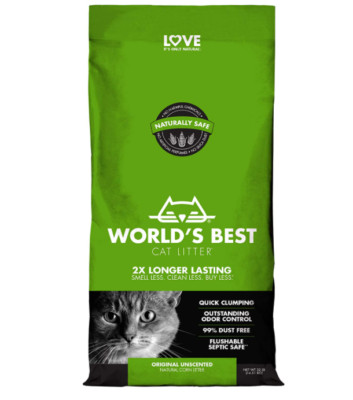 WORLD'S BEST CAT LITTER Original Unscented, 32-Pounds