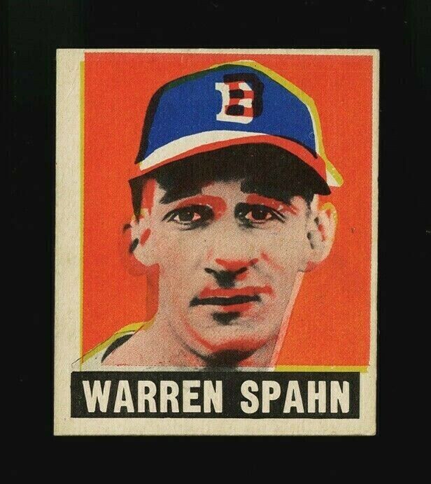 1948 LEAF #32 WARREN SPAHN HQ SUPER PRINT FREAK SHARP PACK FRESH HOF ROOKIE CARD. rookie card picture