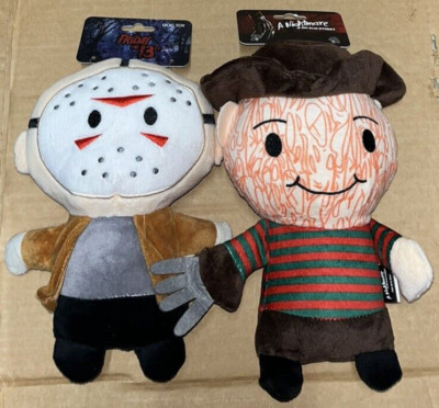 FREDDY KRUEGER & JASON NIGHTMARE AND HALLOWEEN FETCH DOG TOY SET OF 2 - 9''