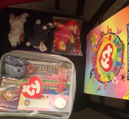 TY Official Membership Kit, Platinum Membership Club, & Teenie Beanie Babies