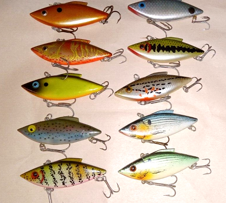 10 Bill Lewis Rat-L-Trap Lipless Crankbaits 1/2oz - 10 RATTLE TRAP LURES