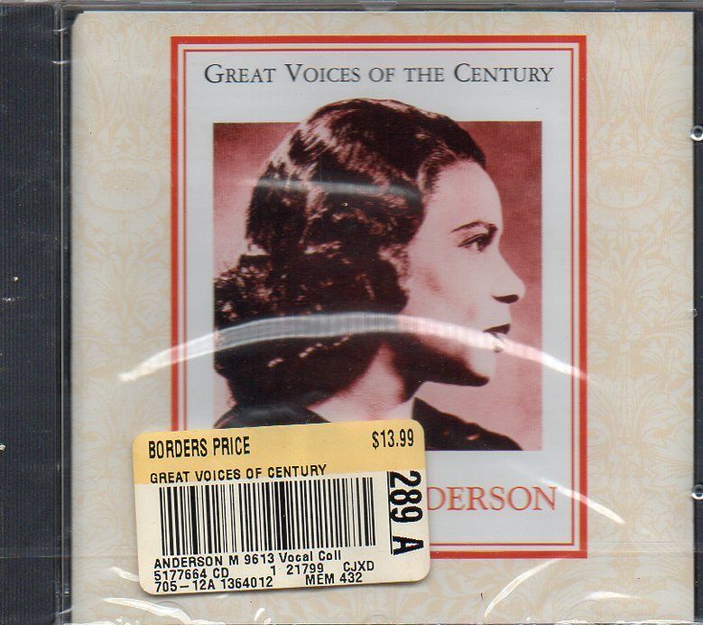 Marian Anderson - Great Voices Of The Century Cd - New & Sealed