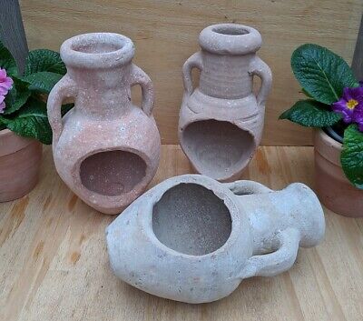 Amphore ca 22 cm aus Terracotta Terrakotta Vase Wasserlauf Pflanzamphore liegend