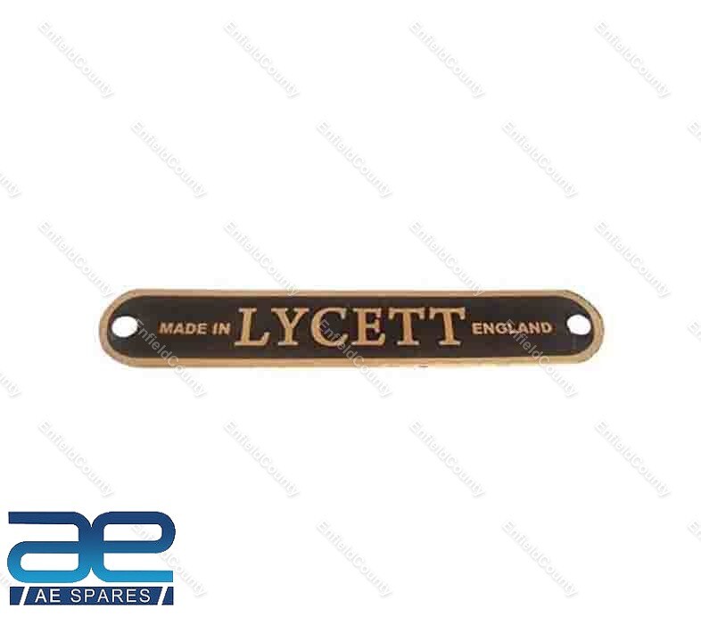 Lycett Made In England Seat Saddle Brass Badge For Norton Triumph BSA  