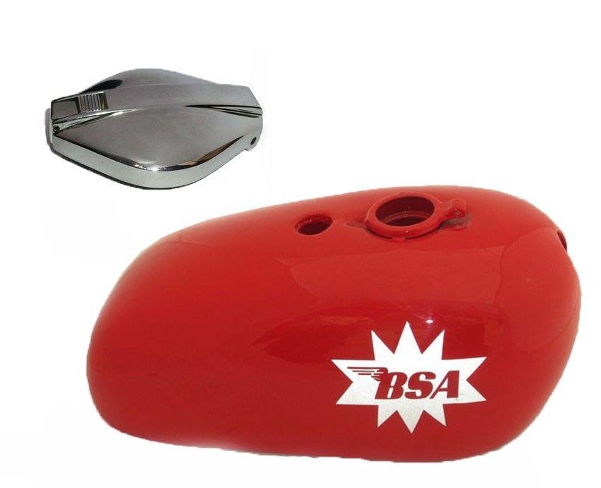 BSA A65-25PH Spitfire Hornet A65HA Red Painted Petrol Fuel Tank With Cap 