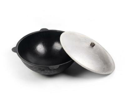 Kazan Казан Uzbeki Tatar Dish Plov Pot Mangal Cast Iron Pan Cooking 16 L + Lid