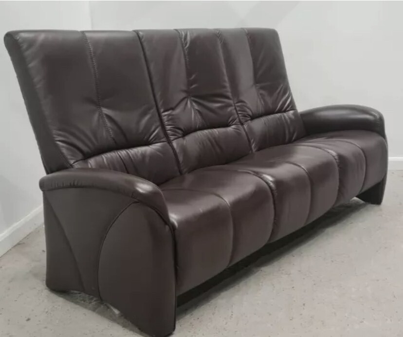 Himolla Leather Lune 3 Seater NonReclining Settee Brown 05 04224 in