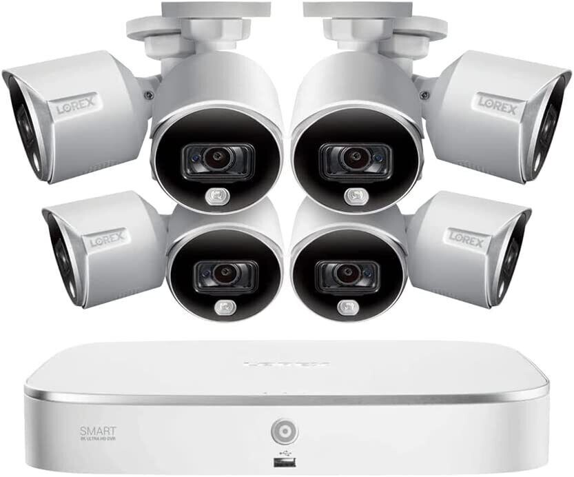 Lorex 4K Ultra HD Security System w/ 4K 8 Channel  2TB DVR, 8 Cameras, Open Box
