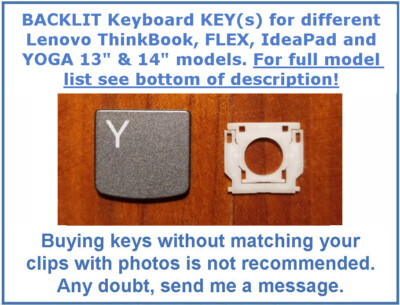 SR6 Keyboard KEYs for various ThinkBook/FLEX/IdeaPad/Yoga 13'' 14'' models BACKLIT