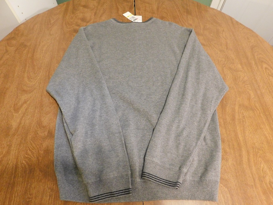 Chaps Men's Sweater, Sz Medium, Grey, New w/Tags, FREE S&H