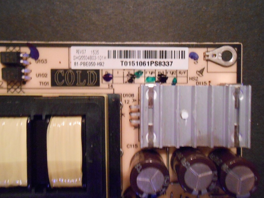 TCL 55FS3750 Power Supply Board. SHG5504B03-101H. Rev. 7