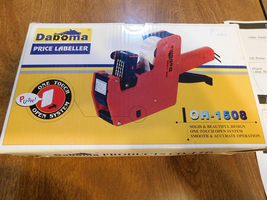 Daboma Price Labeller, OH-1508, Red, VG Condition, Untested