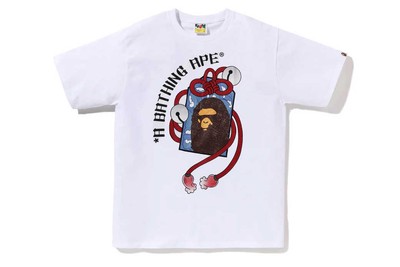 A Bathing Ape Men's T-Shirt 2024 SS Model JAPANESE TRADITIONAL CHARM Motif Japan