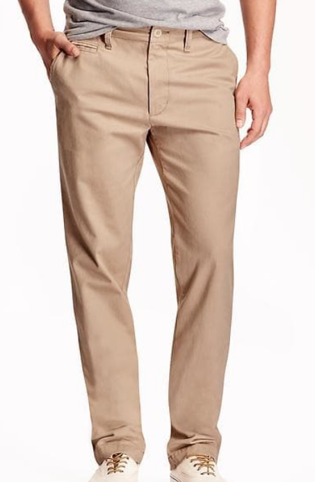 NEW OLD NAVY BROKEN IN STRAIGHT KHAKI PANTS MENS 48X32 LT