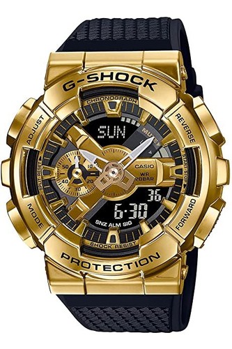 Pre-owned Casio G-shock Gm-110g-1a9dr Metal Face Men's Digital-analog Wrist Watch