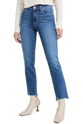 PAIGE Womens Cindy Crop Raw Hem Jeans Size 27 Wonderwall NWT