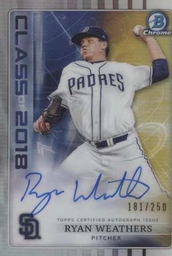 2018 Bowman Draft - Ryan Weathers #C18A-RW