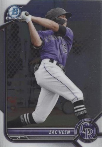 2022 Bowman Chrome Prospects Zac Veen BCP-13 Rockies 102C | eBay