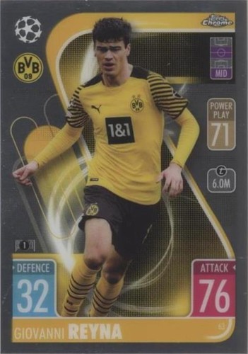 2020-21 Topps MERLIN Giovanni Reyna グリーン 2020-21 Giovanni Reyna PSA 9 Topps Merlin Chrome UCL Green