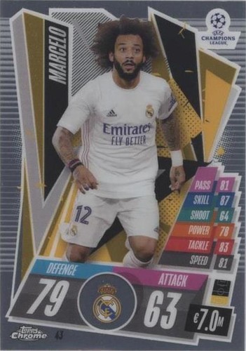 2020-21 Topps Chrome Match Attax UCL Marcelo #43