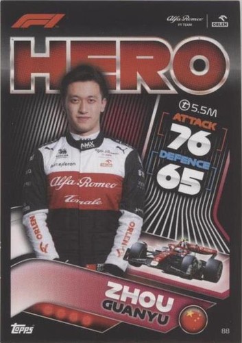 Z/X (ゼクス) topps f2 guanyu zhou 2021 Topps Turbo Attax F2 Guanyu