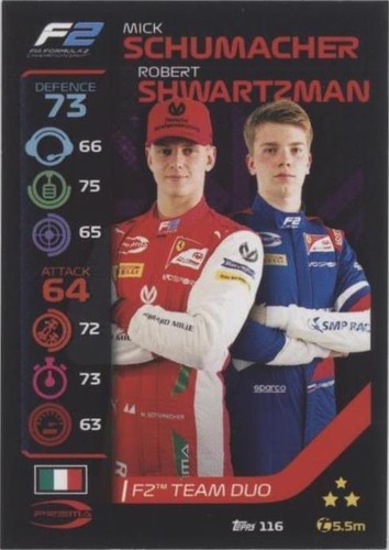 2020 Topps F1 Turbo Attax - Mick Schumacher Robert Shwartzman #116