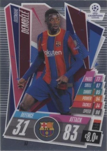 Topps Match Ball Auto デンベレ DEMBELE 直筆サイン 2022-23 Topps Chrome Merlin UCL Barcelona Autograph
