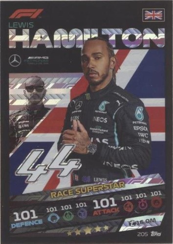 2021 Topps F1 Turbo Attax - Lewis Hamilton #205