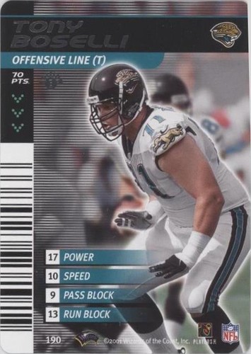 2001-02 NFL Showdown 1st Edition Tony Boselli #190