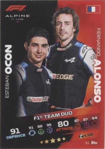 2021 Topps F1 Turbo Attax - Esteban Ocon Fernando Alonso #51