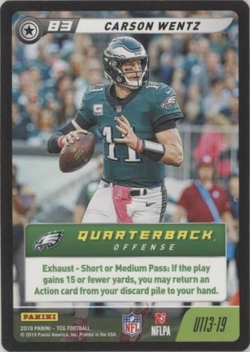 2019 Panini NFL Five TCG Carson Wentz #U113-19