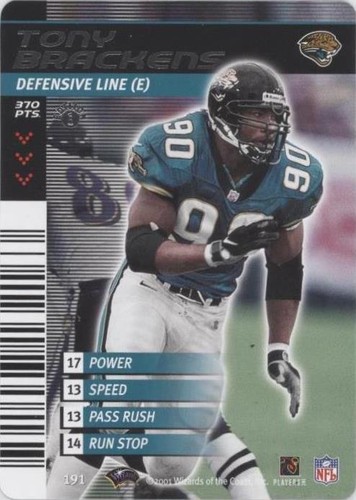 2001-02 NFL Showdown 1st Edition Tony Brackens #191