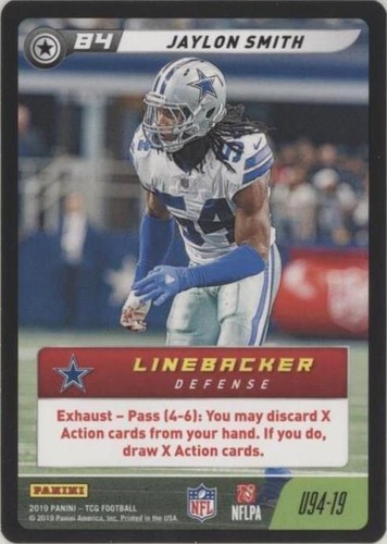 2019 Panini NFL Five TCG Jaylon Smith #U94-19