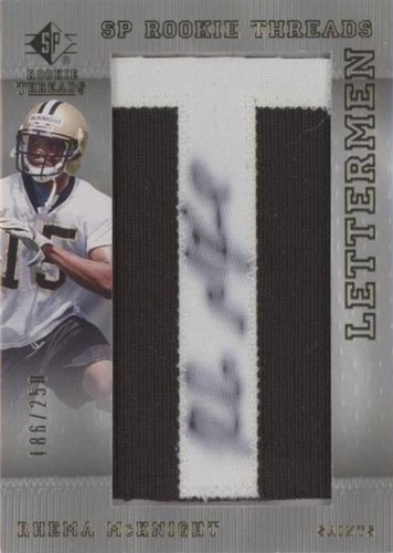 2007 SP Rookie Threads Rhema McKnight #154