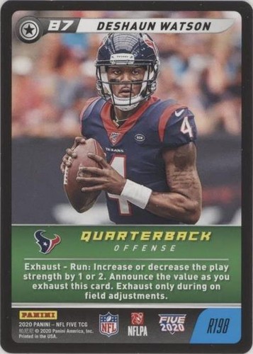 2020 Panini NFL Five TCG Deshaun Watson #R198