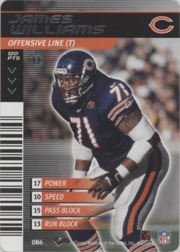 2001-02 NFL Showdown 1st Edition James Williams #086