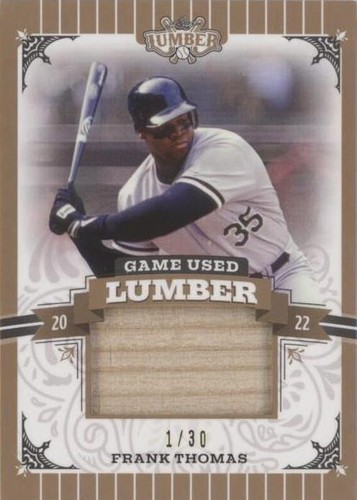 2022 Leaf Frank Thomas #'d 15/30 Game Used Lumber Bat Relic