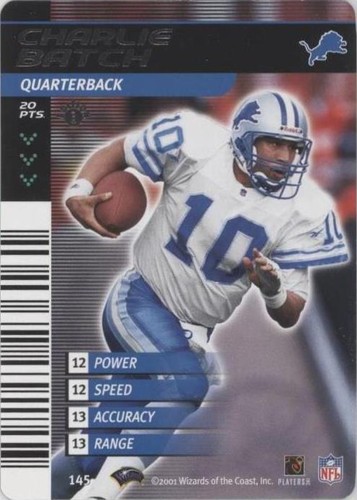 2001-02 NFL Showdown 1st Edition Charlie Batch #145