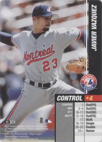2003 MLB Showdown - Javier Vazquez #188