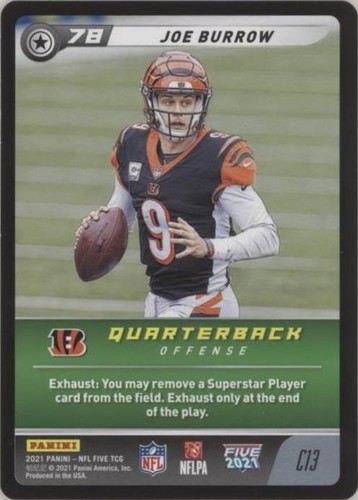 2021 Panini NFL Five TCG Joe Burrow #C13
