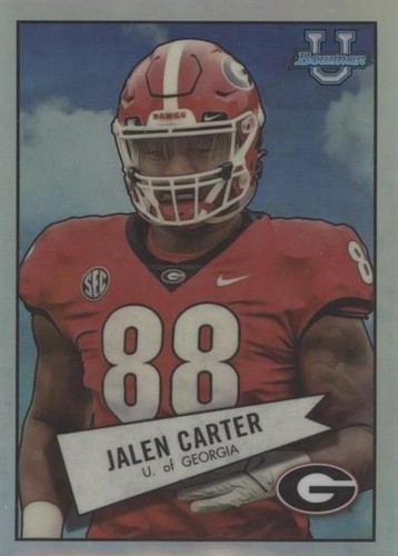 2022 Bowman University Chrome Jalen Carter #52BF-22