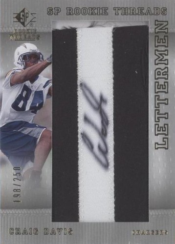 2007 SP Rookie Threads Craig Davis #146