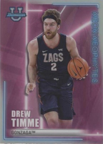 2022 Bowman Best University Drew Timme REFRACTOR SGC 10 GEM