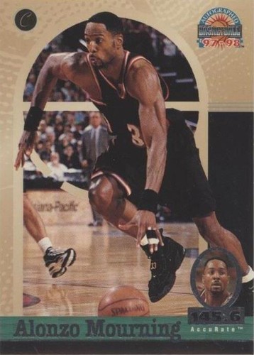 1997 Score Board Autographed Basketball - Alonzo Mourning #27