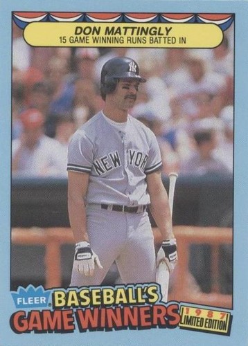 1987 Fleer Limited Edition Baseball's Game Winners - Don Mattingly #26