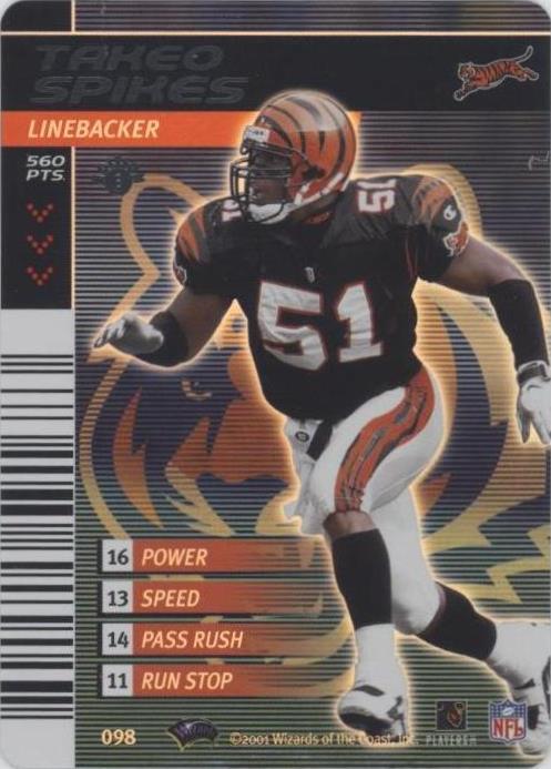 2001-02 NFL Showdown 1st Edition Takeo Spikes #098