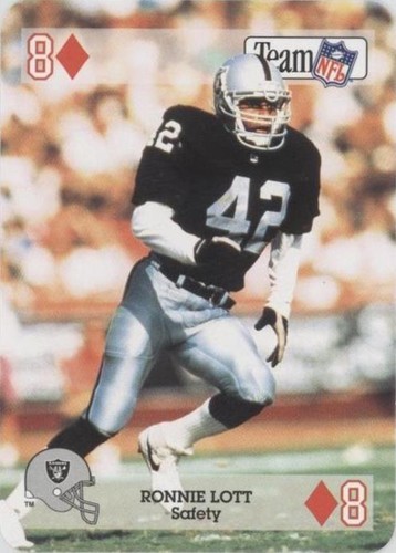 1992 Sport Decks Team NFL Star Cards Playing Cards Ronnie Lott #8D