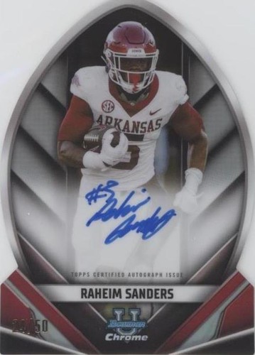 2023 Bowman University Chrome Raheim Sanders #FOFA-RS