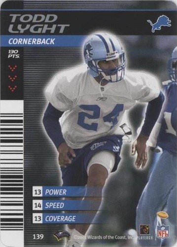 2001-02 NFL Showdown 1st & Goal Todd Lyght #139